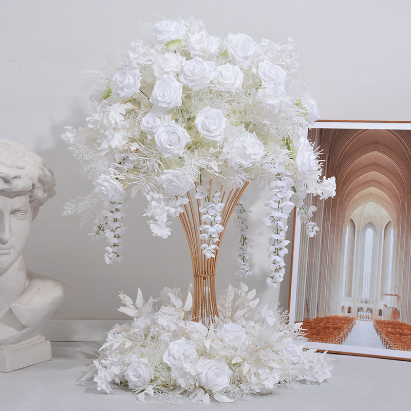 FB0035 Misty hydrangea rose lily of the valley bouquet