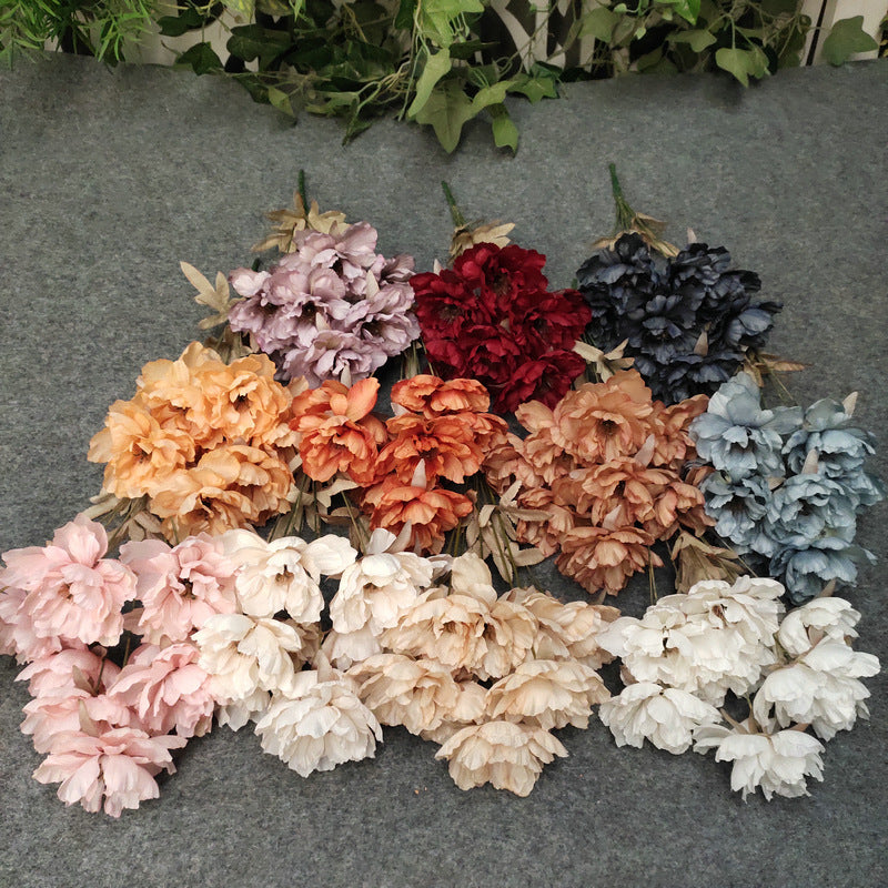 P0021 European style nine-headed peony