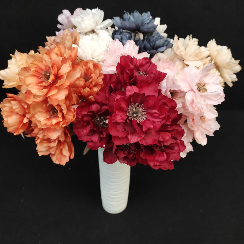 P0021 European style nine-headed peony