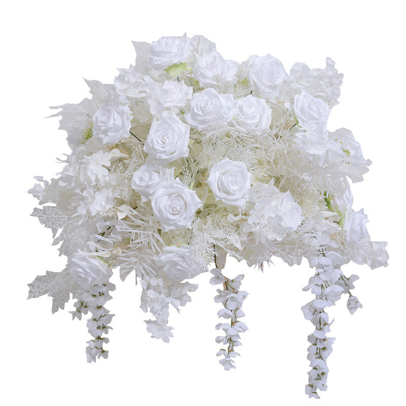 FB0035 Misty hydrangea rose lily of the valley bouquet