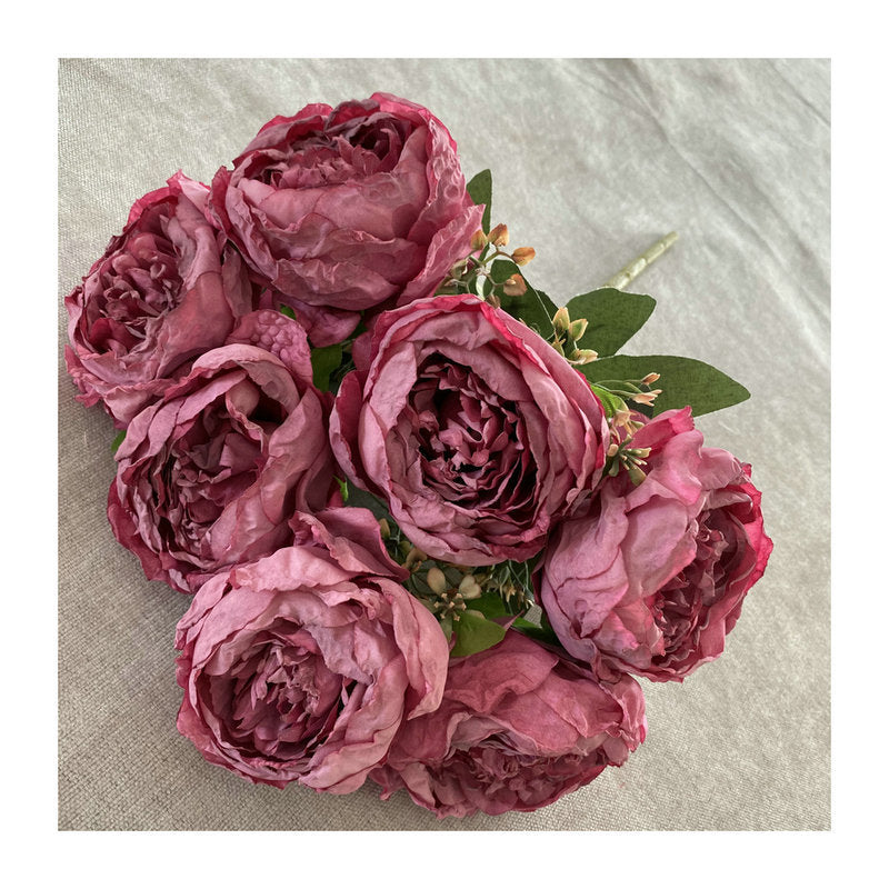 P0017 Seven-Headed Burnt Edge Peony ins Nordic Peony