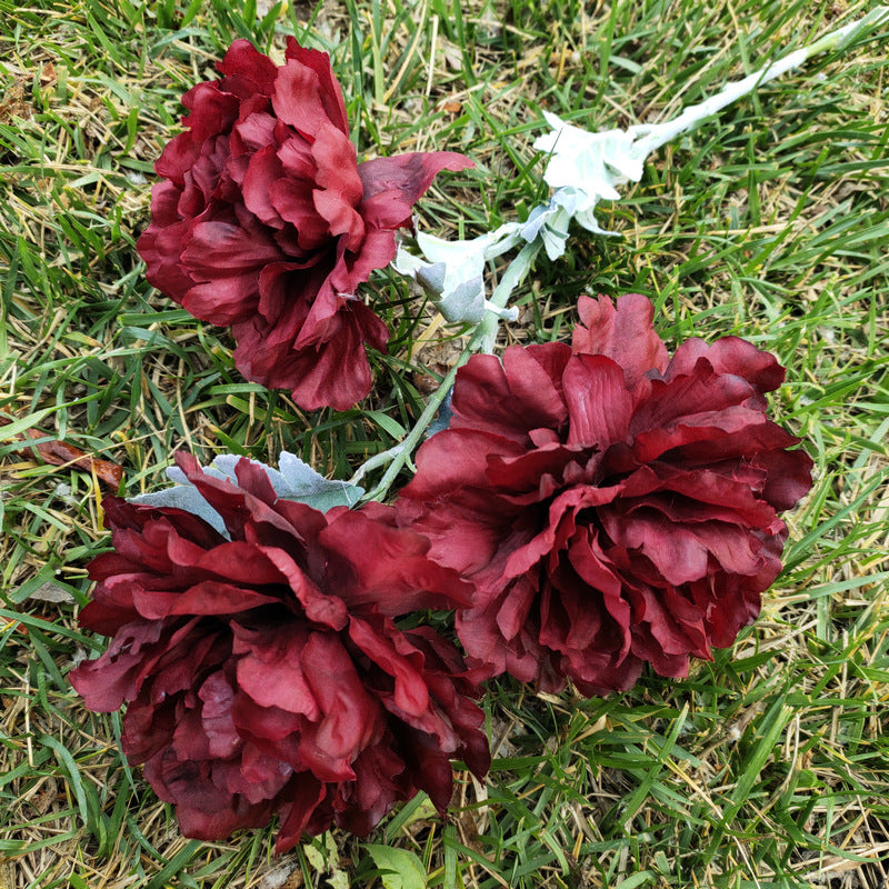 P0050 Three peonies and peonies