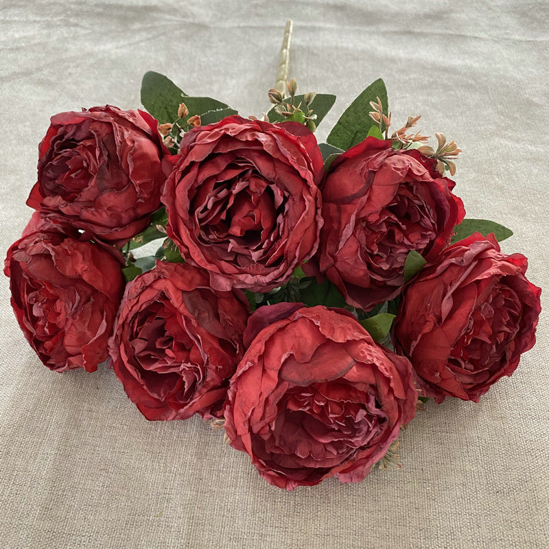P0017 Seven-Headed Burnt Edge Peony ins Nordic Peony