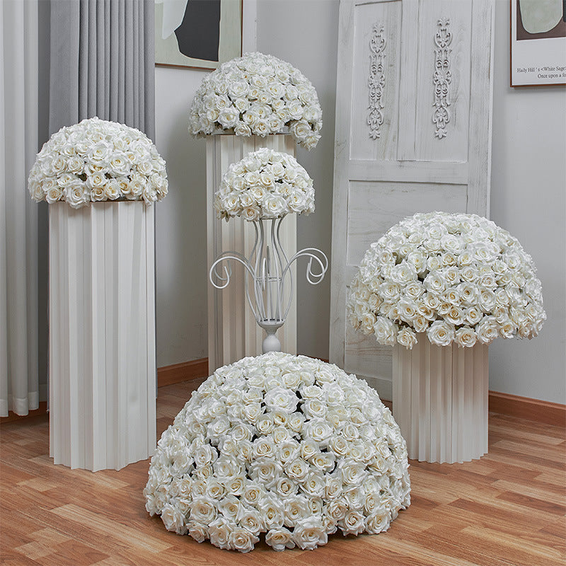 FB0026 white diamond rose ball