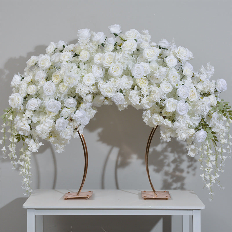 FB0048 hydrangea rose lily of the valley centerpiece