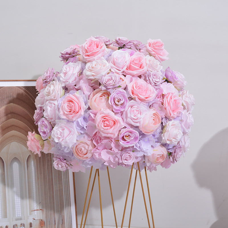 FB0034 Pink and purple hydrangea rose ball