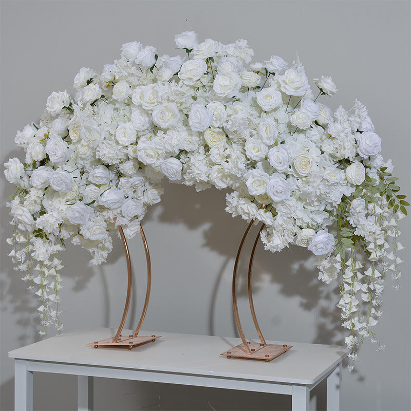 FB0048 hydrangea rose lily of the valley centerpiece