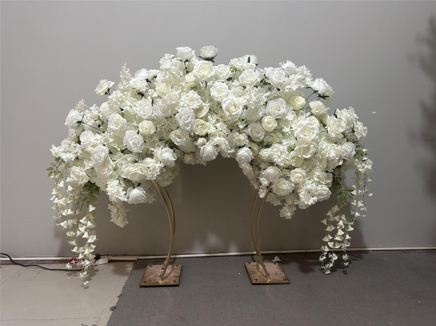 FB0048 hydrangea rose lily of the valley centerpiece