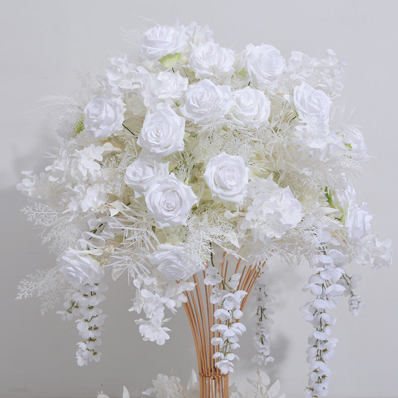 FB0035 Misty hydrangea rose lily of the valley bouquet