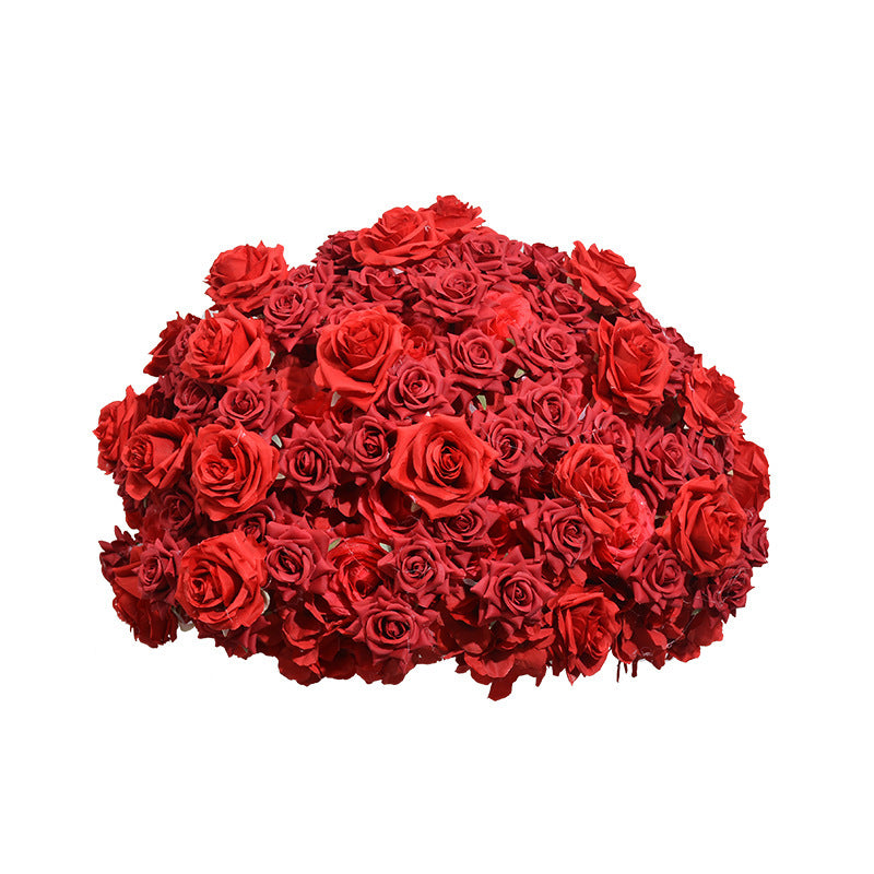 FB0010 Curled rose artificial flower ball