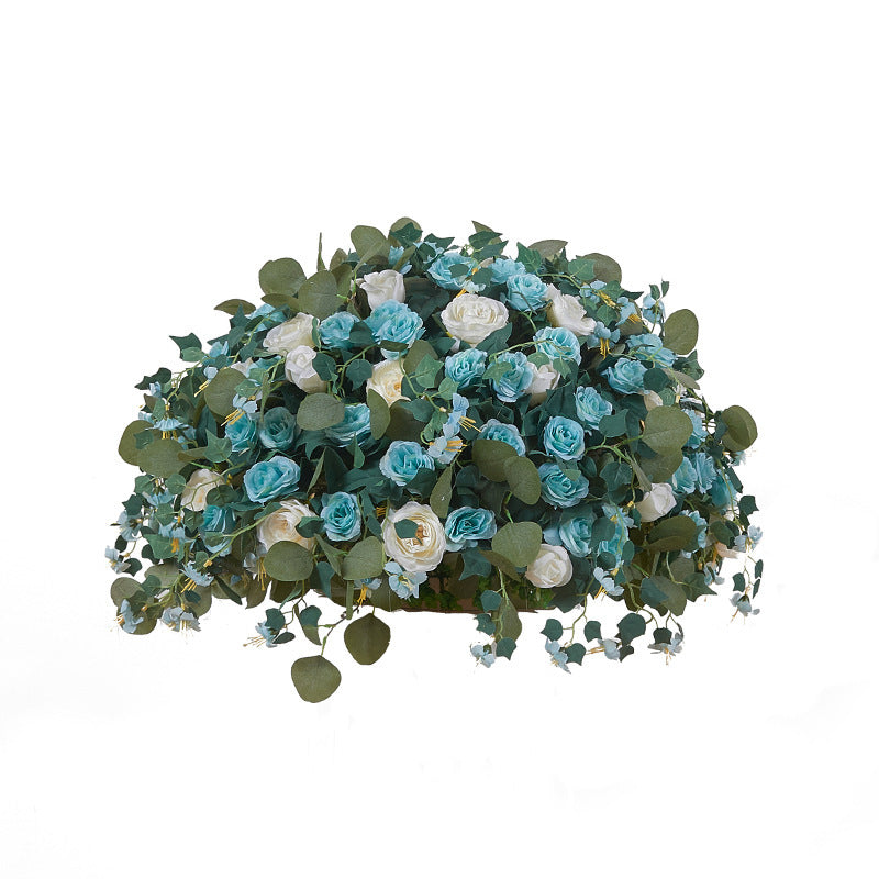 FB0011 Tiffany Cordon Bleu Leaves Rose Artificial Flower Ball