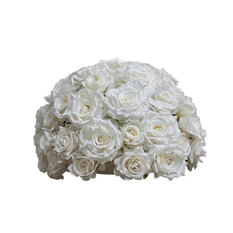 FB0026 white diamond rose ball