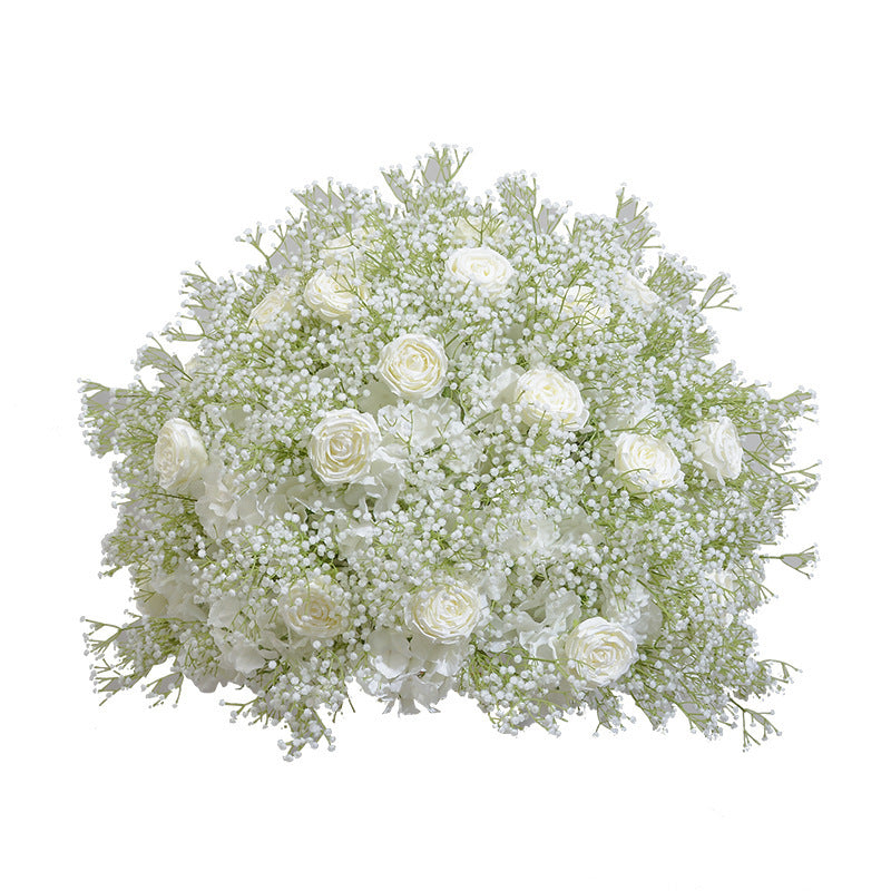 FB0028 Light color baby's breath rose ball