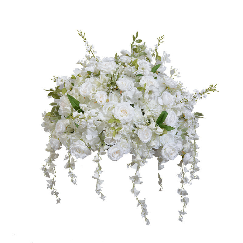 FB0025 White lily of the valley rose ball