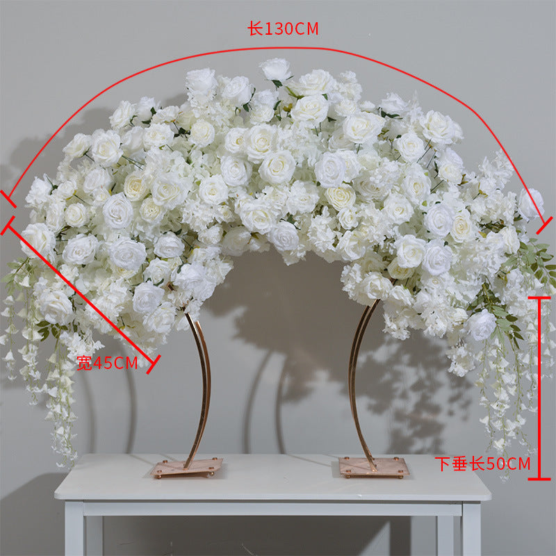 FB0048 hydrangea rose lily of the valley centerpiece