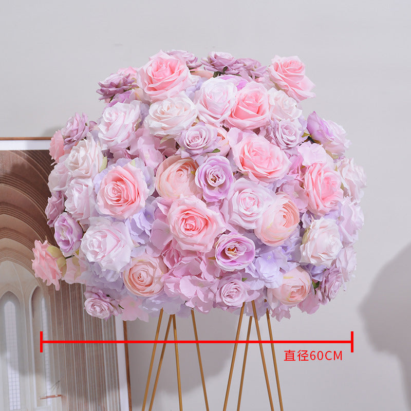 FB0034 Pink and purple hydrangea rose ball