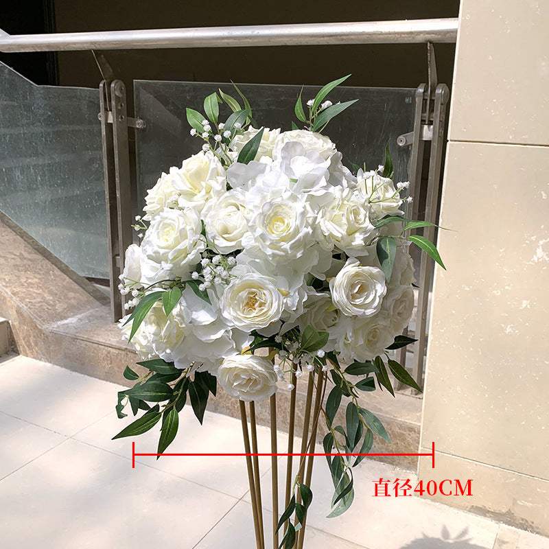 FB0018 White Ace Rose Ball