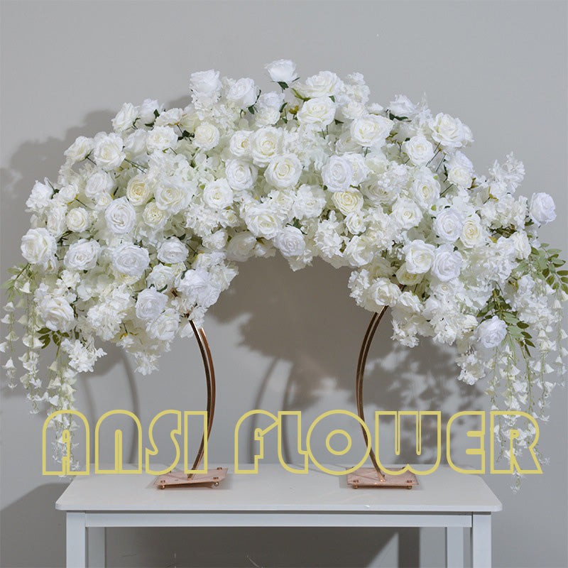 FB0048 hydrangea rose lily of the valley centerpiece