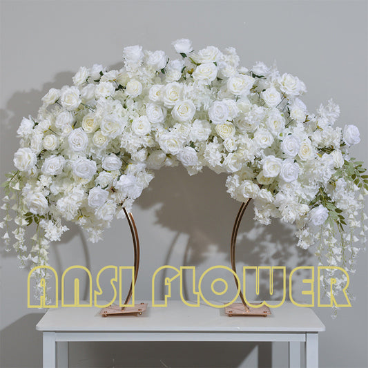 FB0048 hydrangea rose lily of the valley centerpiece